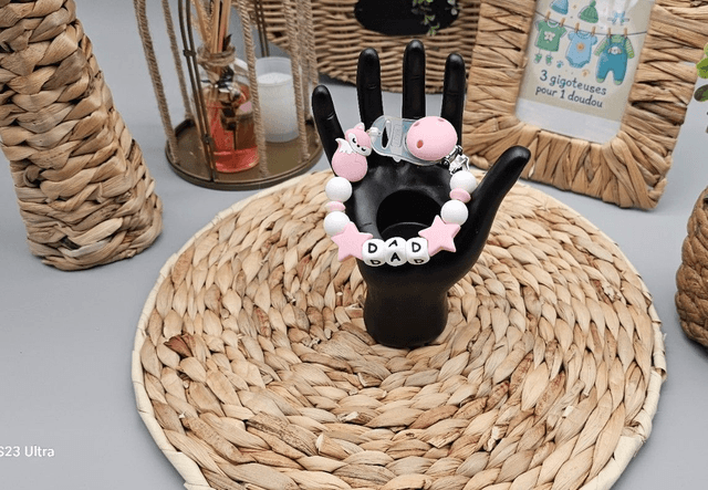 Attache Tétine Renard Rose